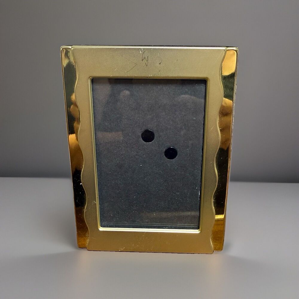 Vintage Burnes of Boston Gold Toned Photo Frame for 5" x 7" Photo Velvet Back